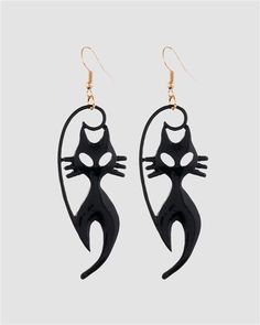 Details: Earrings featuring Halloween items Black Punk Jewelry For Costume Party, Black Spooky Jewelry For Costume Party, Edgy Pierced Halloween Earrings, Trendy Halloween Earrings As A Gift, Trendy Halloween Earrings For Gift, Edgy Halloween Pierced Earrings, Edgy Pierced Earrings For Halloween, Edgy Plug Earrings For Parties, Witchy Black Jewelry For Halloween