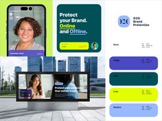 an image of a computer screen with the words protect your brand, online and offline