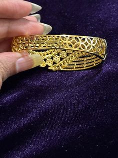 Indian Gold Plated CZ Bangle Fashion Jewelry - Etsy Elegant Diwali Bangle With Intricate Design, Festive 22k Gold Round Bracelet, Wedding Filigree Bangle Jewelry, Elegant Bangle With Intricate Design For Diwali, Gold Bracelets For Diwali And Formal Occasions, Bollywood Style Filigree Jewelry For Festive Occasions, Festive Gold Bracelet With Intricate Design, Filigree Bracelet For Wedding, Festive Filigree Wedding Bracelets