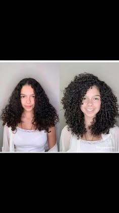 Side Part With Layers, Mid Length Curly Hairstyles, Long Curly Haircuts, Natural Curls Hairstyles, Curly Girl Method, Front Hair Styles