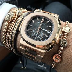 #patekphilippe x #anilarjandas x the new @thebillionairesclub rose gold bracelet Outfit Pants, Shoes Shopping, Model Outfit, Makeup Model, Glam Hair, Gold Armband, Invicta Watches