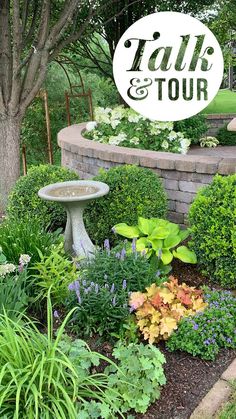 Perennial garden bed with a bird bath Garden Techniques, Designing A Garden, Garden From Scratch, Easy Care Plants, Clay Soil, Summer Tour, Garden Tours, Perennial Garden, The Talk