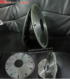 two pictures showing the different parts of a machine wheel and an image of another one with holes in it