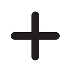 a black and white cross symbol on a white background