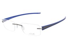 Silhouette Titan Rays 5253 6061 Grey Blue eyeglasses are bold yet barely there. This sturdy rimless style comes with a matte grey metal bridge connecting the distinct rectangular shaped lenses. The co from @CoastalDotCom Metal Bridge, Eyewear Brands, Frame Ideas, Rimless Frames, Grey Metal, Eye Wear, Eyewear Brand, Fabulous Fashion, Grey Blue