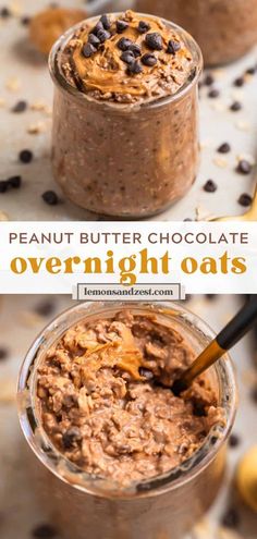 Paleo Overnight Oats, Chocolate Peanut Butter Overnight Oats, Chocolate Overnight Oats, Peanut Butter Overnight Oats