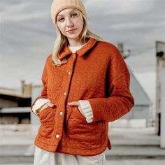 We Highly Recommend Our Quilted Snap Front Jacket. The Quality Quilting And Snap Closure Provide Exceptional Durability And Warmth, While The Pockets Add Convenience. Perfect For Transitional Weather With Its Medium Weight. * 100% Polyester. * Machine Wash. * Made In China. * Model Is Wearing Size S Length: 25" Bust: 40" Waist: 20". Quilted Button-up Winter Outerwear, Quilted Jacket With Pockets And Long Sleeves, Fall Long Sleeve Quilted Jacket, Solid Casual Quilted Jacket With Long Sleeves, Oversized Quilted Long Sleeve Outerwear, Oversized Quilted Outerwear With Long Sleeves, Casual Solid Quilted Jacket With Pockets, Casual Quilted Jacket For Winter Workwear, Casual Winter Workwear Quilted Jacket