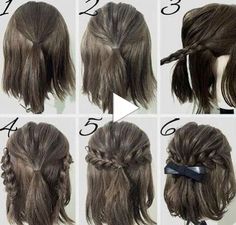 ▷ ▷medium length hair with layers, medium length haircut for thick hair, medium length haircut for fine hair, Easy Hairstyles For Kids, Dunner Wordend Haar, Easy Hairstyles Quick, Simple Prom Hair, Haircut Men, Step By Step Hairstyles, Work Hairstyles, Hair Medium