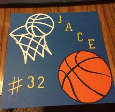 an image of a basketball with the number 32 on it and another sports item in the background