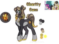 an image of a pony with the name chary case on it's chest