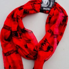 Red Hawks Sport Scarf Nwt Scarf Accessories, Hawks, Sports Women, Scarf Wrap, Black Red, Scarf Accessory, Black And Red, Women Accessories, Red