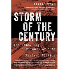 the book cover for storm of the century, with an image of a train on it