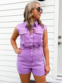 Joelle Romper Go Team, Red S, Vibrant Purple, Football Season