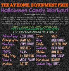 the at home equipment free halloween candy workout