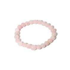 Rose Quartz Stretchy Beaded Bracelet - Prayer Beads - 8mm.. Qualities or Properties of Rose Quartz: Stone of unconditional love. One of the most powerful healing stones. Has soothing energy. Fosters empathy, forgiveness & reconciliation. Lowers stress & clears out anger, jealousy & resentment of others. Helps with healing of heart issues & negative emotions. Bead Size: 8mm w/ 10mm Guru Bead Bracelet Length: 6.75 to 7.25 inches in the inside diameter. Fits average wrists. Rose Quartz Beaded Bracelets For Meditation, Beaded Rose Quartz Bracelets With Natural Stones, Hand-strung Rose Quartz Bracelets With Round Beads, Rose Quartz Beaded Bracelet For Meditation, Rose Quartz Beaded Bracelets With Natural Stones, Natural Stones Rose Quartz Beaded Bracelets, Healing Rose Quartz Beaded Bracelets, Hand-strung Spiritual Rose Quartz Stretch Bracelet, Rose Quartz Beaded Bracelets For Healing