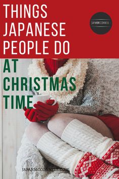 the cover of things japanese people do at christmas time, with gloves and mittens on