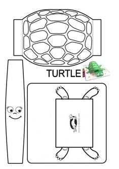 an image of a turtle paper toy