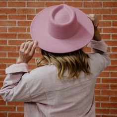 Raise the stakes this winter season in our bubblegum pink felt hat! More glamorous than a traditional fedora, the felted hat features a wide brim to keep things chic. It's cute, comfortable and easy to style with western wear or boho fashions. size adjustable 90% polyester, 5% cotton, 5% wool see all 14 colors! Wide Brim Felt Hat, Felted Hat, Hat For Women, Felt Hat, Wide Brimmed Hats, Brim Hat, Bubblegum Pink, Wide Brimmed, Winter Season