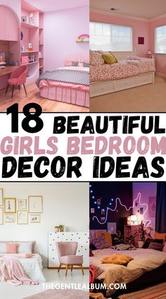 beautiful girls bedroom decor ideas in pink and white