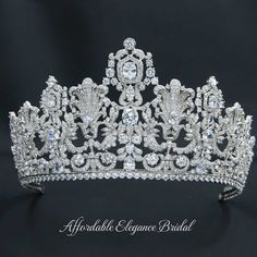 Quinceanera Crown, Crystal Wedding Tiaras, Wedding Dresses Hippie, Crystal Bridal Tiaras, Wedding Tiara, Wedding Crown, Tiaras And Crowns, Royal Wedding, Luxembourg