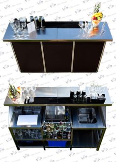 an image of a bar set up with wine glasses