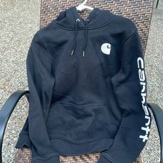 Womens Carhartt Relaxed Fit Hoodie- Color: Black W/White. Size: M -Used Like Brand New. Smoke Free Home Black Carhartt Hoodie, Womens Carhartt, Poshmark Clothes, Carhartt Sweatshirts, Carhartt Hoodie, Chrismas Gifts, Carhartt Women, Women Hoodies Sweatshirts, Workout Hoodie