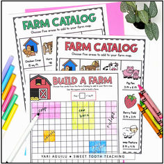 farm animals and their names are on this printable activity sheet for kids to learn how to