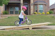 Diy Bike Obstacle Course, Bike Ramps For Kids Diy, Diy Bike Ramp, Diy Bicycle, Scooter Ramps, Simple Bike