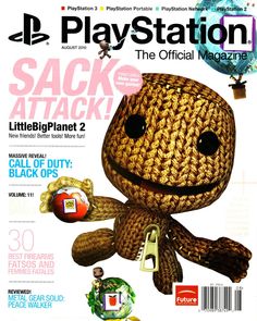 a magazine cover with a stuffed animal on it's front and the title says playstation station