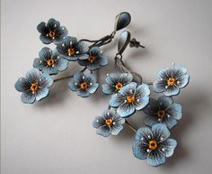 Серебрянные серьги Jolanta Bromke Leather Flowers, Painting Leather, Floral Jewellery, Polymer Clay Jewelry, Leather Jewelry, Natural Leather, Clay Jewelry, Ring Verlobung, Leather Handmade