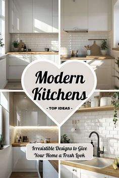 modern kitchen design ideas for your home and fresh look in the form of a heart