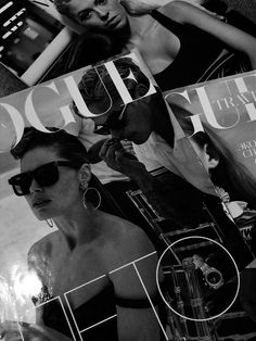 a magazine with an image of two women wearing sunglasses on the front and back cover