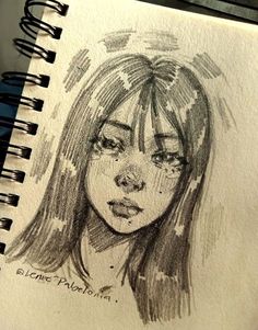 Sketch In Notebook, Art Inspo Simple, Small Sketch Ideas, Drawing Reference Hair, Pencil Art Love, Art Tools Drawing, Easy Drawings Sketches, A Notebook, Arte Sketchbook