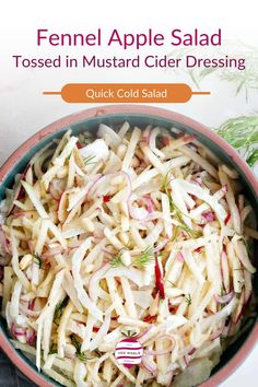 fennel apple salad tossed in mustarded cider dressing is an easy and delicious side dish