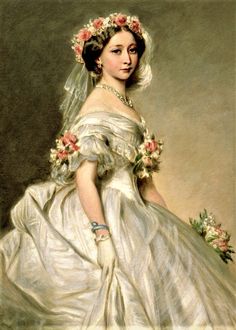 a painting of a woman in a wedding dress