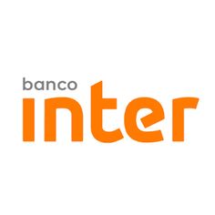 the banco inter logo is shown in orange and gray letters on a white background