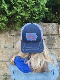 Girl Trucker, Navy Hats, Baseball Game, White Mesh, Bad Hair Day, Snap Backs, Bad Hair, Girl With Hat, Hair Day