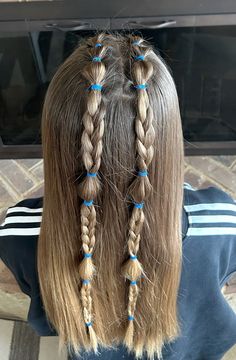 Bubble Braid Hairstyle, Race Day Hair, Football Hairstyles, Braid Half Up, Soccer Hairstyles, Preppy Hairstyles, Basketball Hairstyles