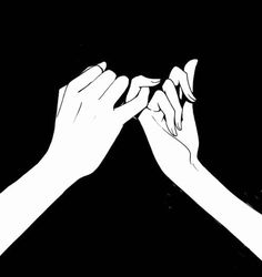 two hands reaching up to touch each other with their fingers on top of one another