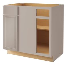 an image of a kitchen cabinet with doors and cupboards on the bottom half side