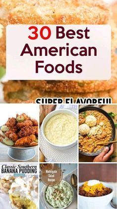 the cover of the cookbook, 30 best american foods by cideda el salvador