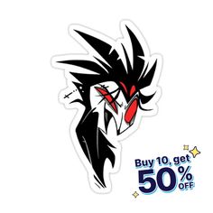 an image of a sticker with the words buy 10 get 50 % off on it