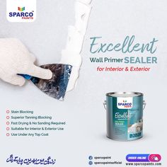 an advertisement for wall primer sealer and interior paint with the words expert on it