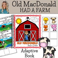 an old macdonal had a farm book with pictures and text on the cover