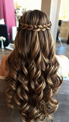 Hair Inspired For School, Homecoming Hairstyles How To, Easy Homecoming Hairstyles Curly Hair, Hairstyles For Lehenga Look, Wedding Hairstyles Half Up Half Down For Straight Hair, Hairstyles In Straight Hair, Homecoming Hairstyles For Straight Hair, Hairstyles For Prom Half Up Half Down, Lehenga Hairstyles Ideas Simple