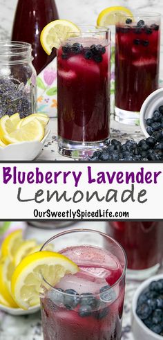 blueberry lavender lemonade is an easy and delicious drink to make with fresh berries