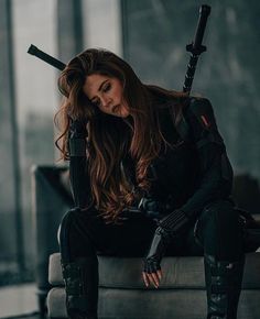 Black Widow Photoshoot, Female Superhero Cosplay, Female Superhero Aesthetic, Black Widow Oc, Black Widow Outfit Ideas, Superhero Aesthetic Girl, Action Aesthetic, Black Widow Superhero, Action Woman