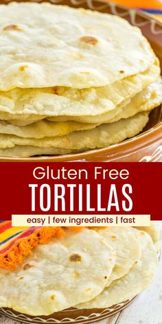 gluten free tortillas with text overlay