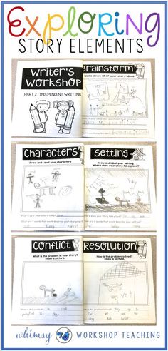 the story elements worksheet for children to help them learn how to write and draw