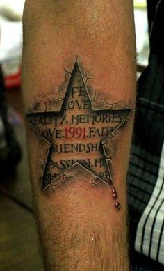 3d Star Tattoo, 3d Tattoo Designs, Forearm Tattoo Designs, Forearm Tattoo Design, Star Tattoo, 3d Star, 3d Tattoo